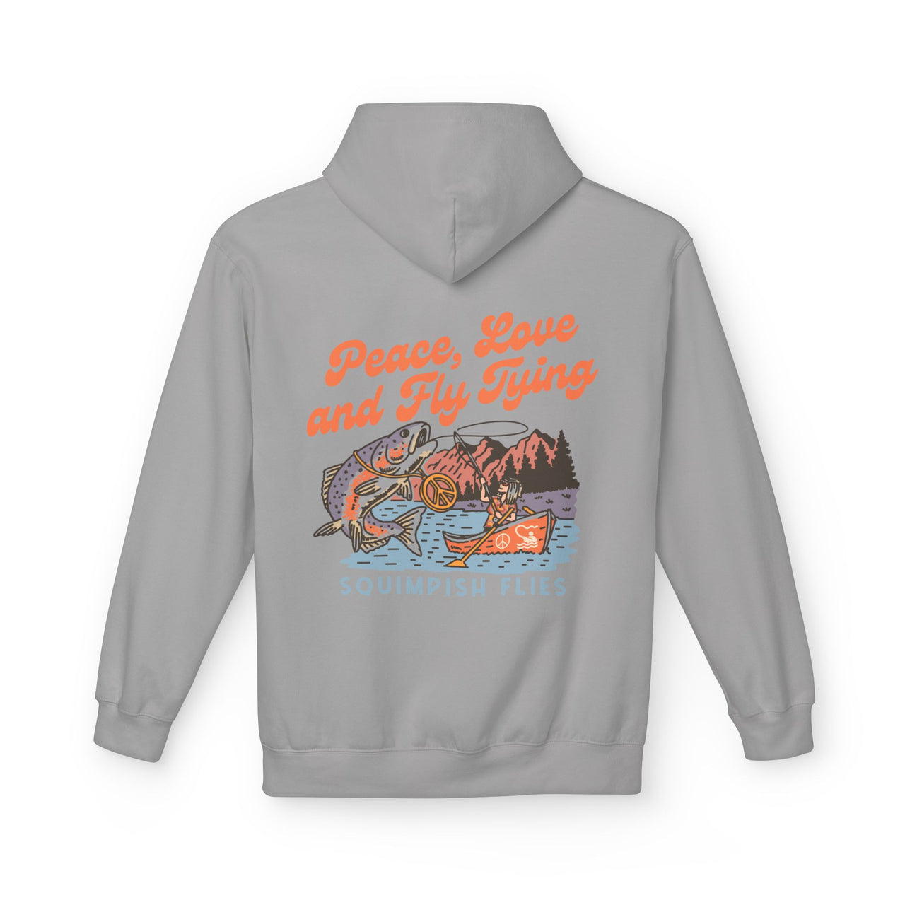 Ladies- Happy Trout Fleece Hoodie