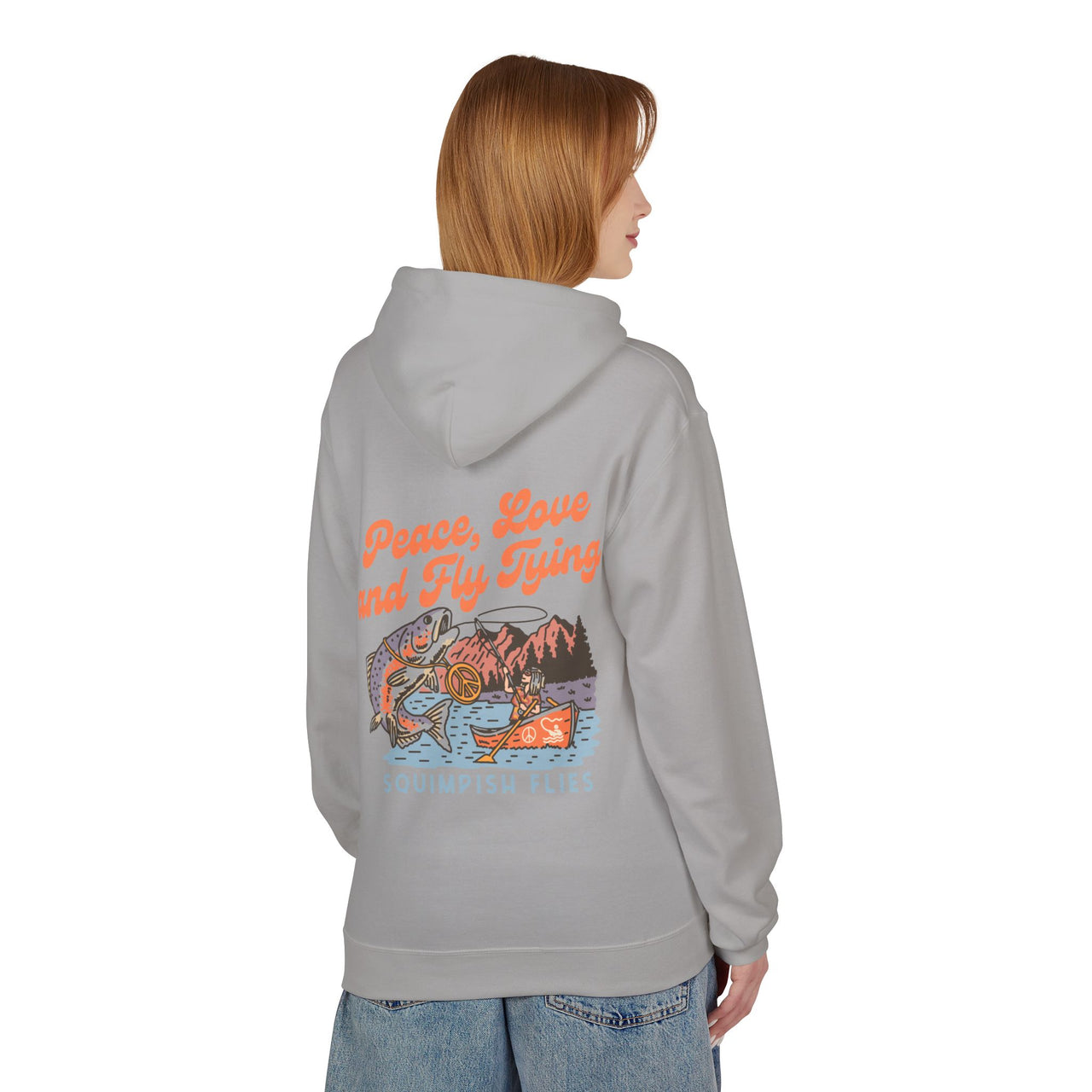 Ladies- Happy Trout Fleece Hoodie