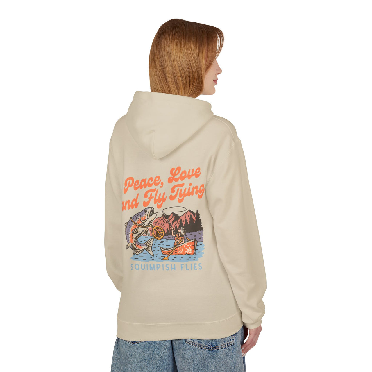 Ladies- Happy Trout Fleece Hoodie