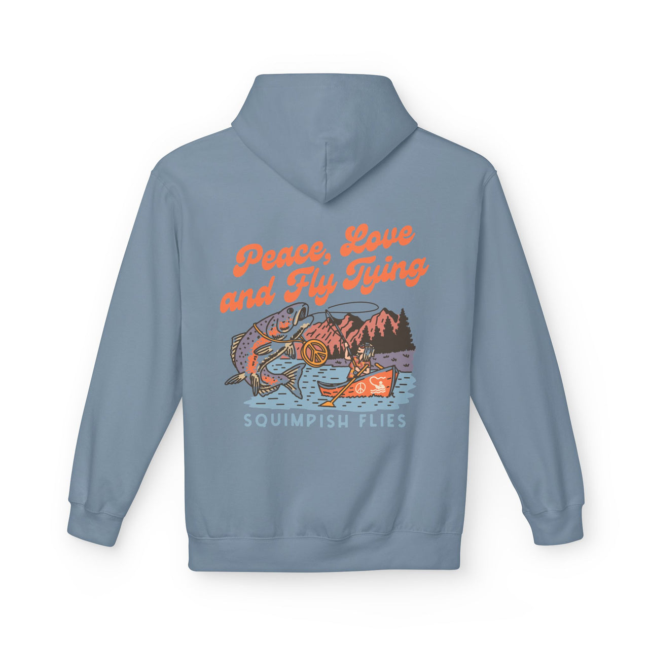 Ladies- Happy Trout Fleece Hoodie