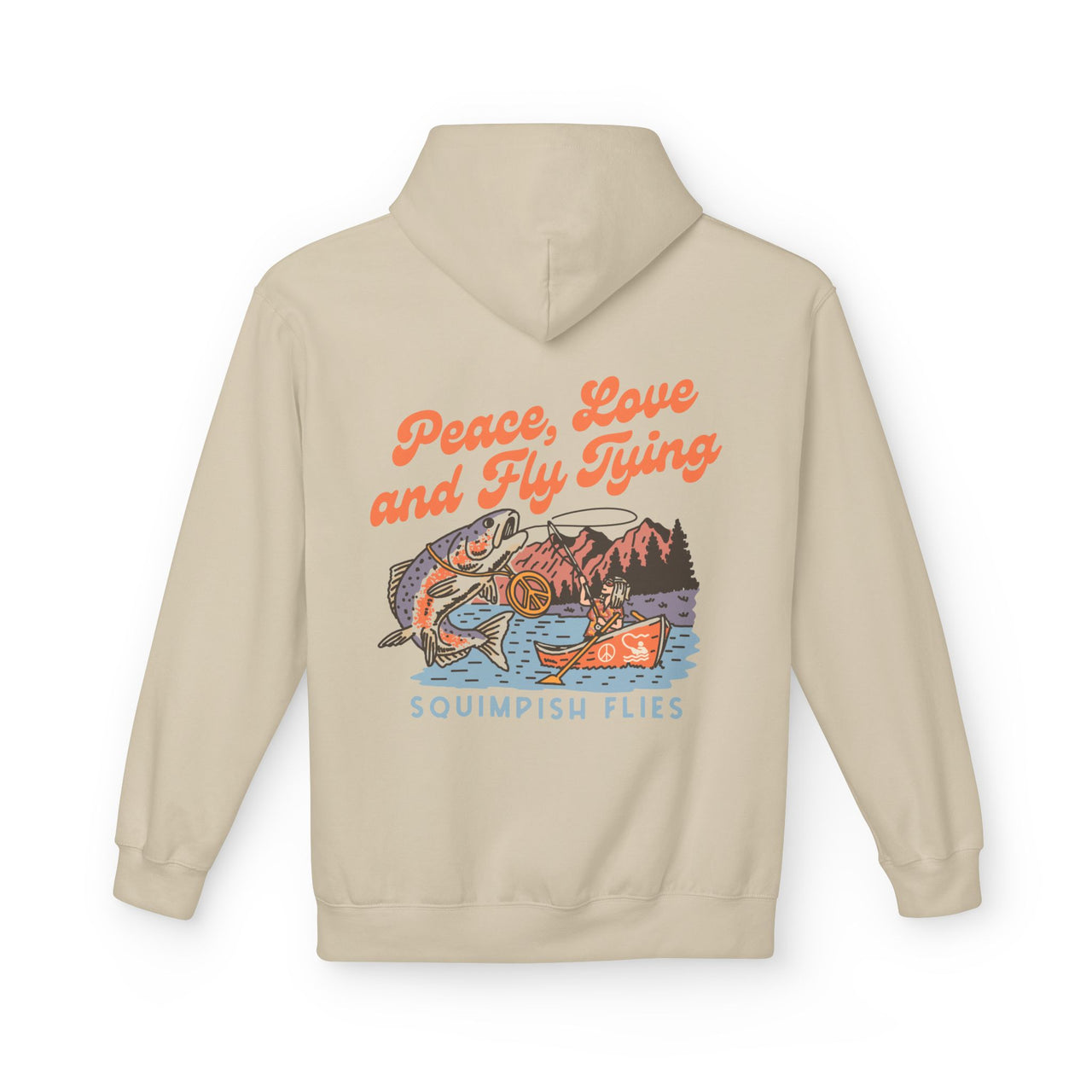 Ladies- Happy Trout Fleece Hoodie